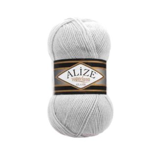 Alize Superlana Klasik - Colour 698 - Light Grey