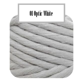 Tinkly Macrame Twist - 3mm - Optic White